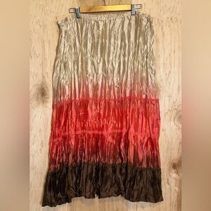 Seven7 Ombre Maxi Skirt in Red and Brown